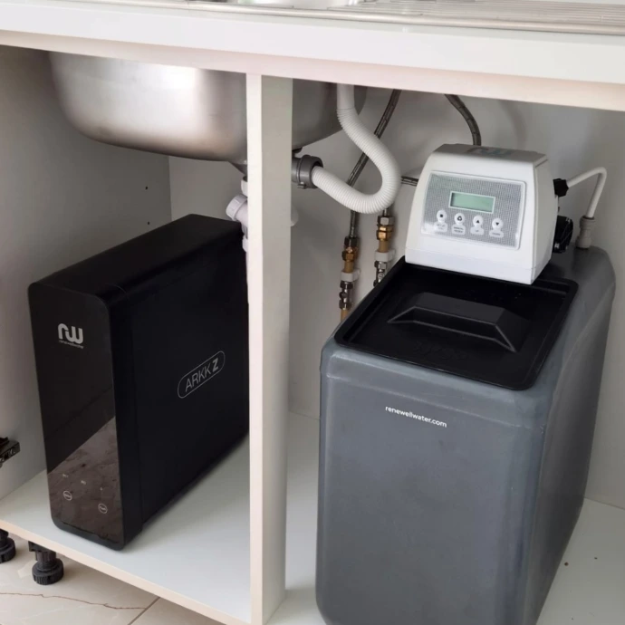 classic water softener undersink with Arkkz reverse osmosis system