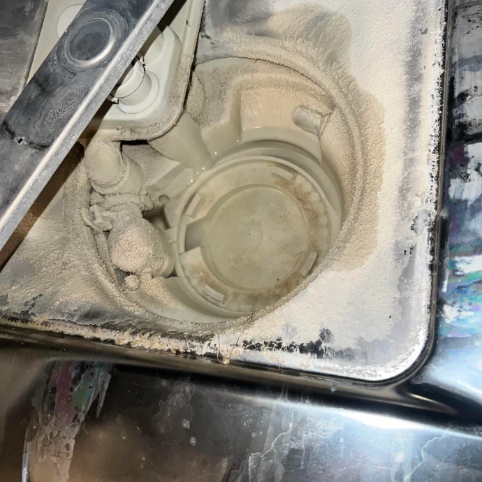 hardwater limescale in dishwasher
