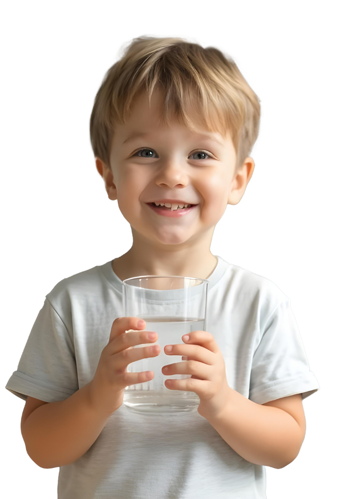 Best water filter in Ireland & UK – Safe drinking water for families Smiling boy holds a glass of pure water, showing Renewell Water’s trusted reverse osmosis filters across Ireland & the UK.
