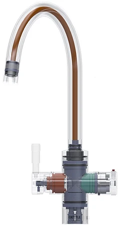 QETTLE’s patented multi-channel tap design delivers safe boiling, hot, cold, and filtered water in one.