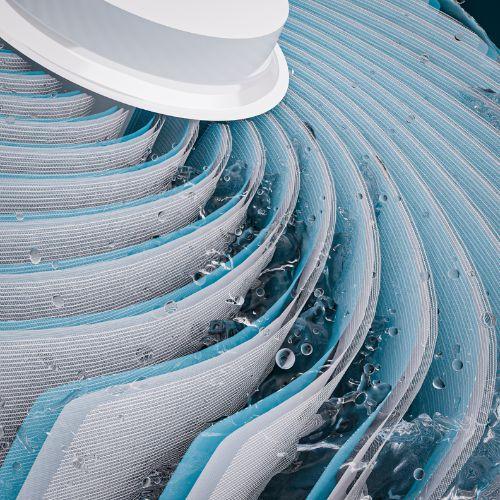 Advanced 20-stage filtration removes 99.9% of impurities for pure drinking water.