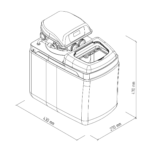 Fits neatly in kitchens, delivering eco-friendly soft water at home.