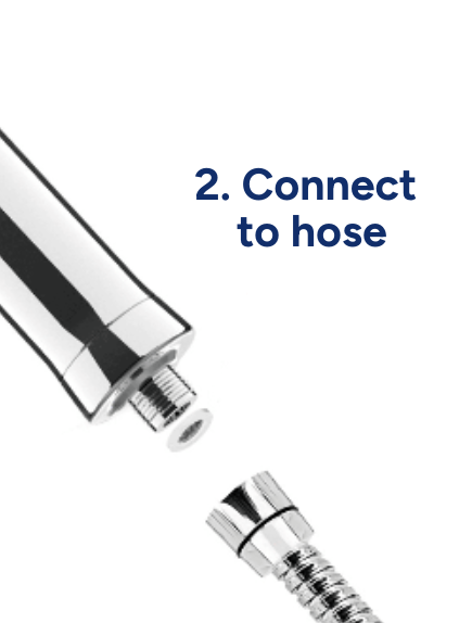 Quick install shower filter with 12-months filters.