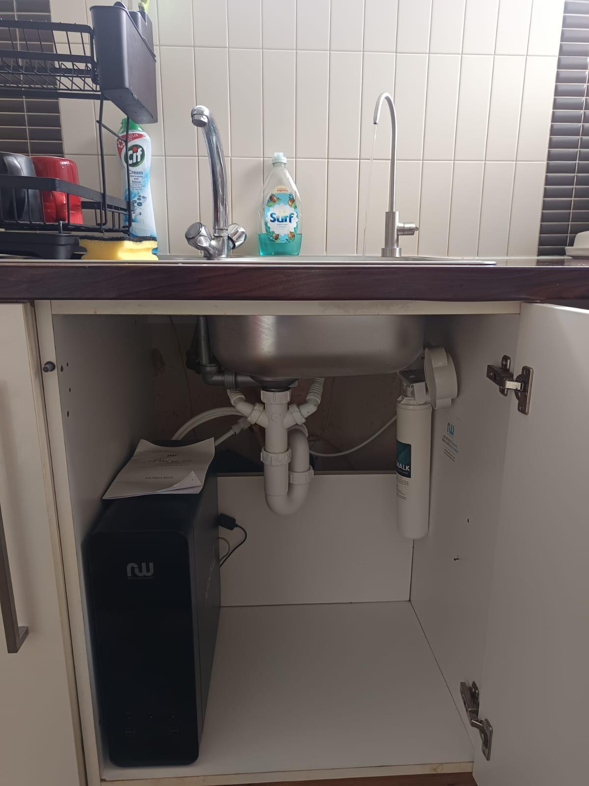 Sleek ArkkZ premium reverse osmosis system for Irish homes, great taste, space-saving design.