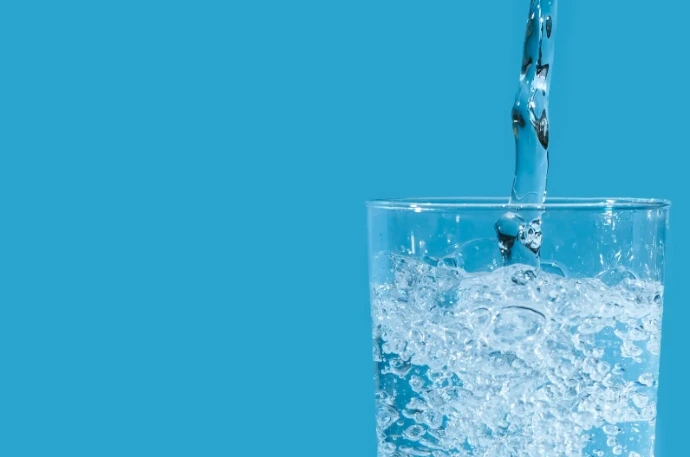 glass of drinking water