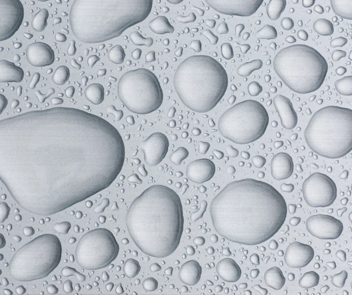 water drops in alumnium surface