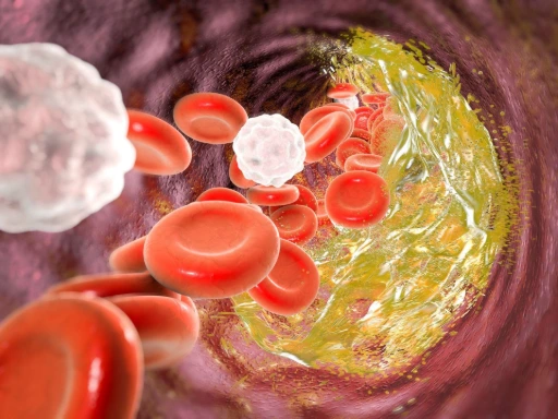 Blood with microplastics