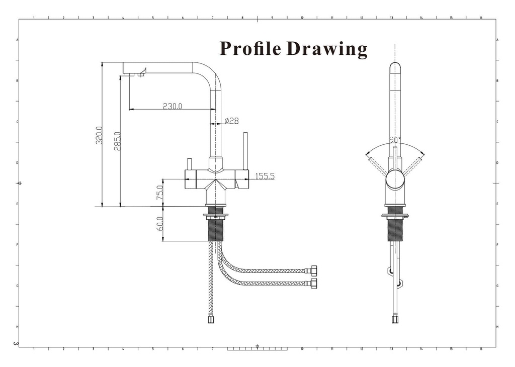 New Doolin Tri Flow Kitchen Tap | Chrome