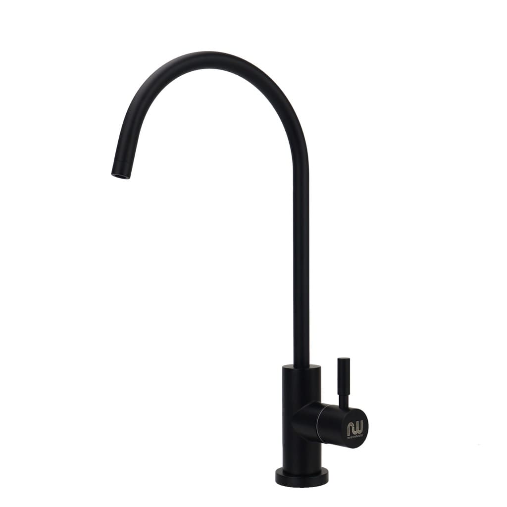 New Single Lever Tap (Matte Black) | Non-Metallic Waterway | Reverse Osmosis & Under-Sink Compatible | ¼" Quick-Connect Fittings