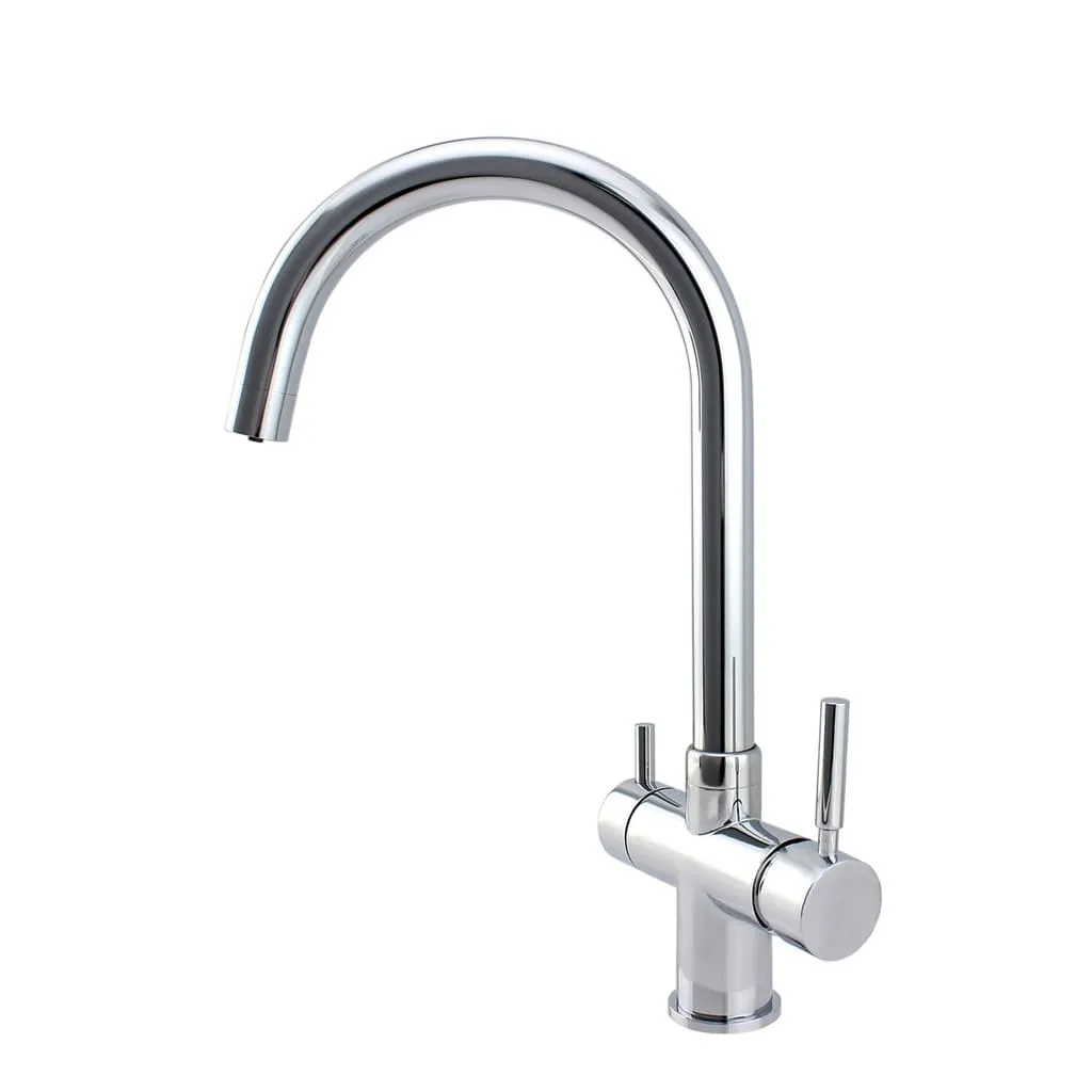 New Cairo 4-in-1 Kitchen Tap – Dual Lever Kitchen Tap | Hot and Cold Mixer | Filtered Drinking Water | Hydrogen Water Compatible Tap | 360° Swivel Spout