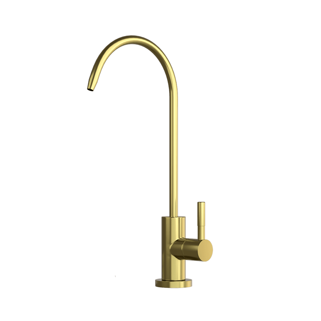 Single Lever Filter Tap (Gold) | Non-Metallic Waterway | Reverse Osmosis & Under-Sink Compatible | ¼" Quick-Connect Fittings