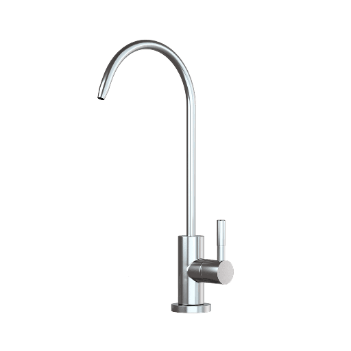 Single Lever Tap (Stainless Steel) | Non-Metallic Waterway | Reverse Osmosis & Under-Sink Compatible | ¼" Quick-Connect Fittings